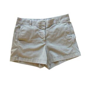 J Crew Womens 4 Inch Stretch Chino Shorts 6 Light Green Classic High Rise Twill